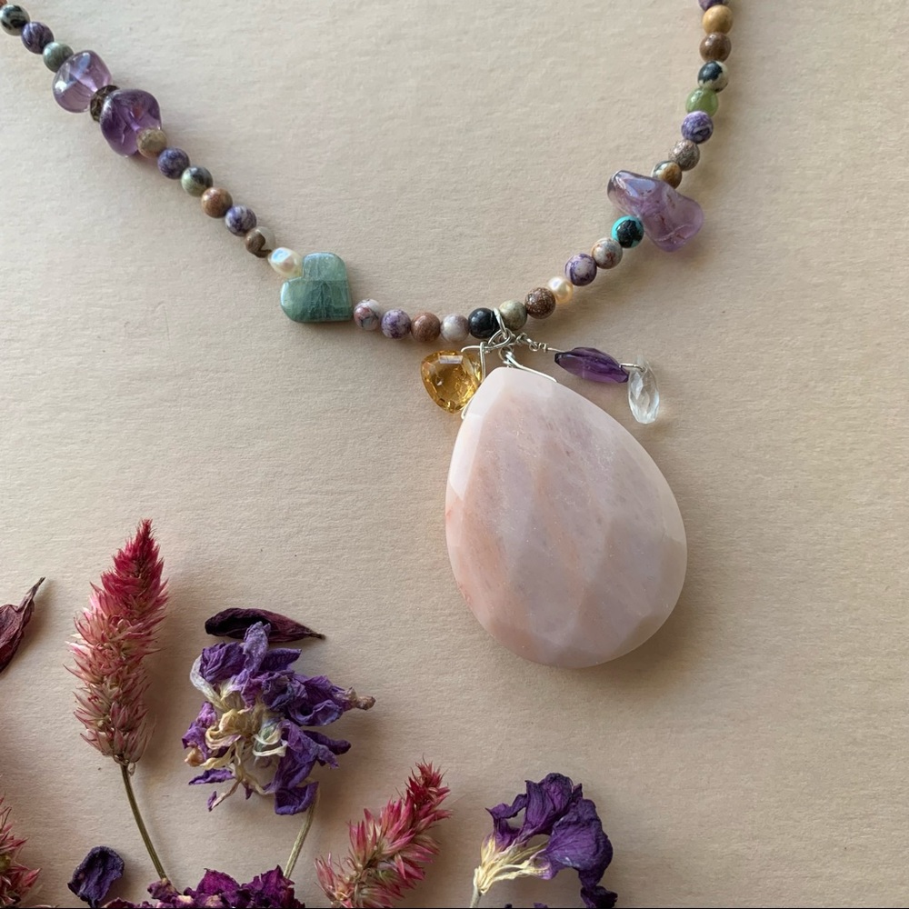 Genuine Stone Necklace Original Jewelry